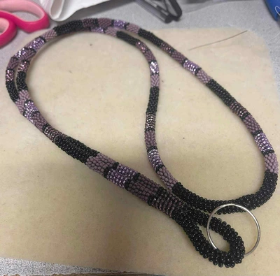 Handmade beaded lanyard design 13 from Thunder Bay